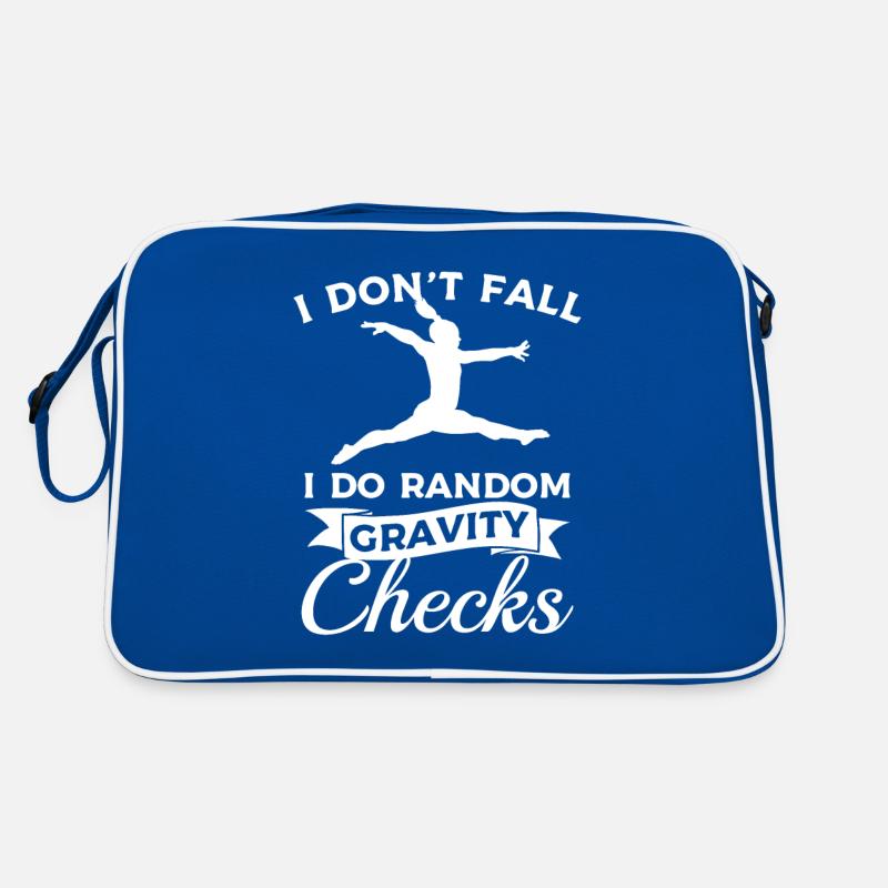 I Don't Fall I Do Random Gravity Checks Gymnastic Retro Tasche