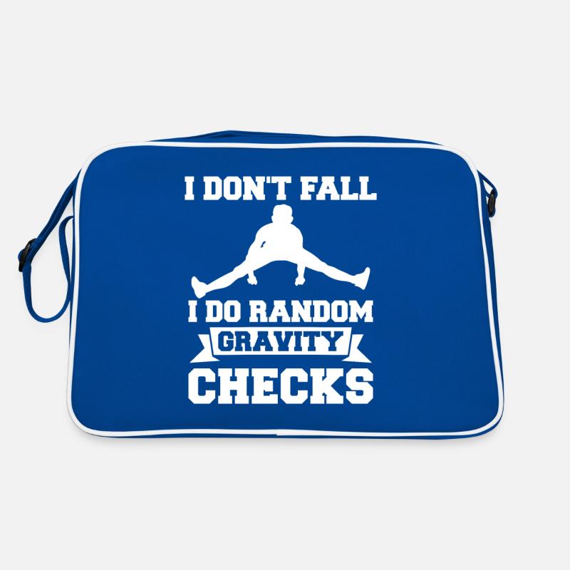 I Don't Fall I Do Random Gravity Checks Gymnastic Retro Tasche