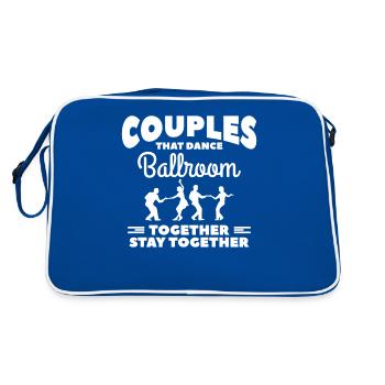 Couples That Dance Together Stay Together Ballroom - Retro Bag - blue/white - Back