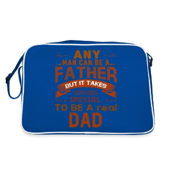 Tout homme peut être père mais il faut du courage - Sac Retro - bleu/blanc - Dos
