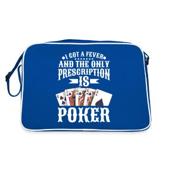 J’ai eu de la fièvre et la seule prescription est le poker - Sac Retro - bleu/blanc - Dos