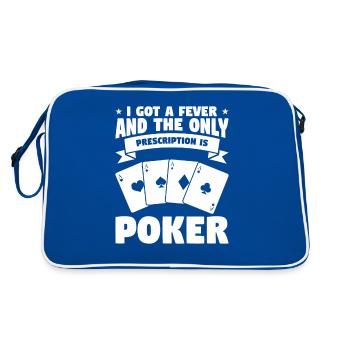 J’ai eu de la fièvre et la seule prescription est le poker - Sac Retro - bleu/blanc - Dos