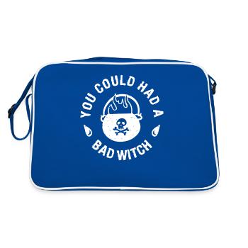 You Could Had Bad Witch Halloween Trick Or Treat - Retro Tasche - Blau/Weiß - Hinten