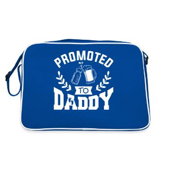 Promu à papa genre révéler la grossesse annoncer - Sac Retro - bleu/blanc - Dos