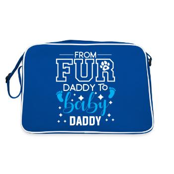 De fur daddy à baby daddy Gender Reveal - Sac Retro - bleu/blanc - Dos