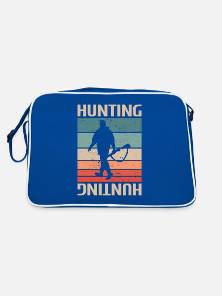 Classic Vintage Retro Hunting Hunter - Retro Tasche - Blau/Weiß - Hinten