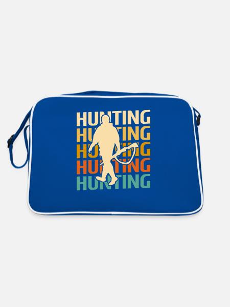 Classic Vintage Retro Hunting Hunter - Retro Tasche - Blau/Weiß - Hinten