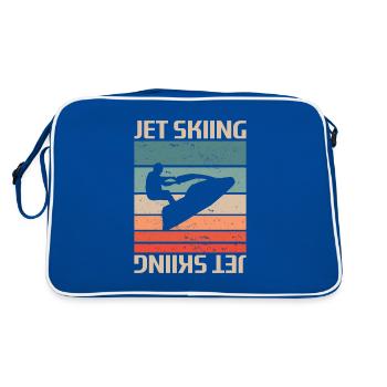 Classic Vintage Retro Jet Skiing Skis - Retro Bag - blue/white - Back