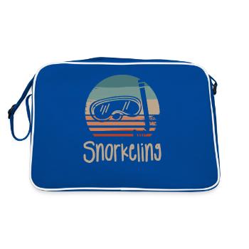 Retro Vintage Classic Snorkeling Snorkeler - Retro Bag - blue/white - Back