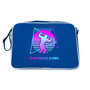 Rétro Vintage Classique Musculation Bodybuilder - Sac Retro - bleu/blanc - Dos