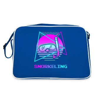 Retro Vintage Classic Snorkeling Snorkeler - Retro Bag - blue/white - Back