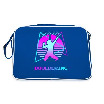 Escalade de bloc classique rétro vintage - Sac Retro - bleu/blanc - Dos