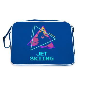 Classic Vintage Retro Jet Skiing Skis - Retro Bag - blue/white - Back