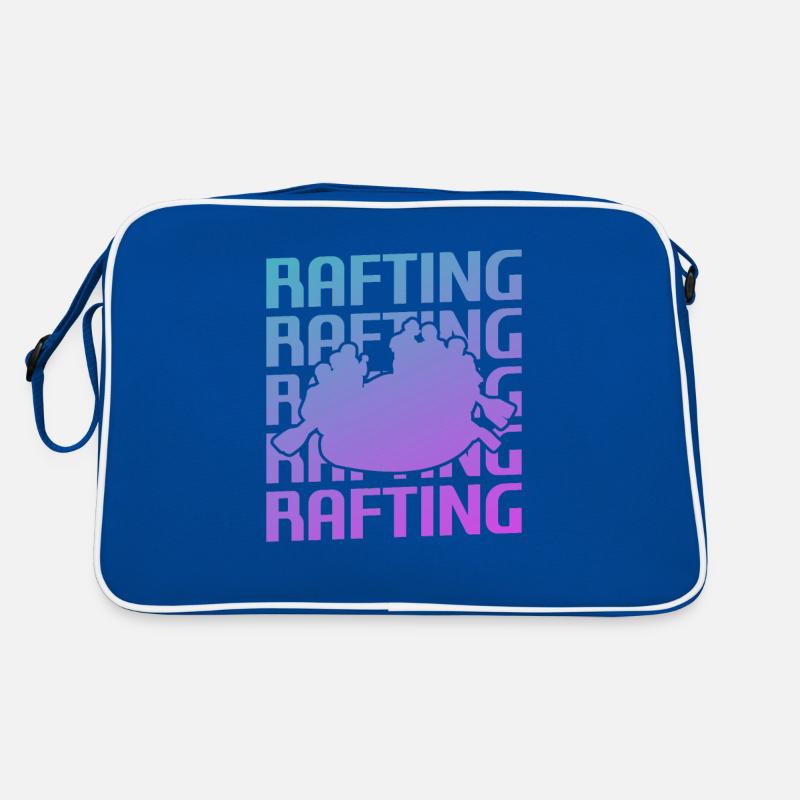 Retro Vintage Classic Water River Rafting Kayaker Retro Tasche