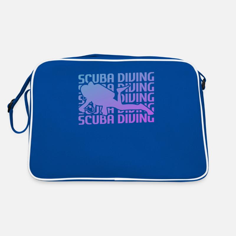 Rétro Vintage Classic Scuba Diving Scuba Diver - Sac Retro - bleu/blanc