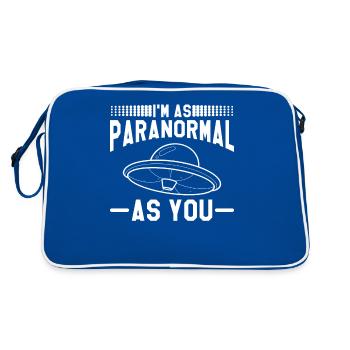 I'm As Paranormal As You Investigator Ghost Huntin - Retro Tasche - Blau/Weiß - Hinten