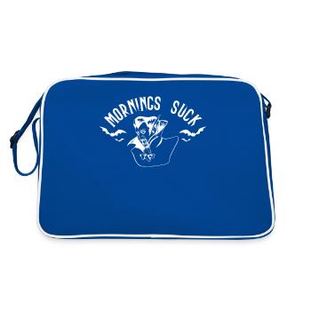 Morning Suck Vampire Halloween - Sac Retro - bleu/blanc - Dos