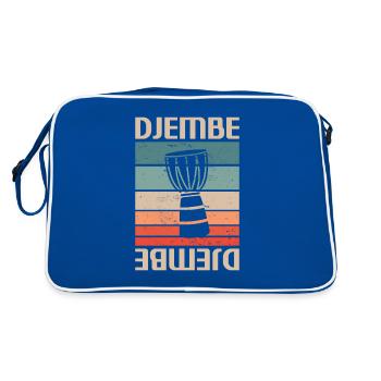 Retro Vintage Classic Djembe Player Instrument - Sac Retro - bleu/blanc - Dos
