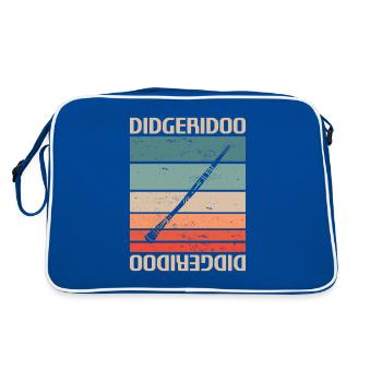 Retro Vintage Classic Didgeridoo Player Instrument - Retro Bag - blue/white - Back