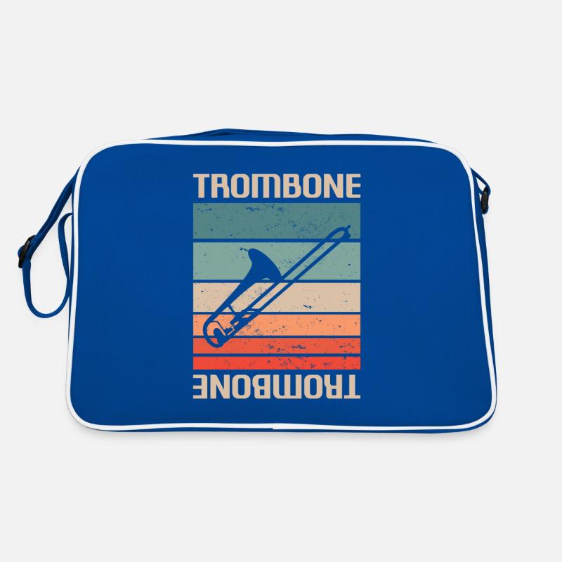 Retro Vintage Classic Trombone Player Instrument Retro Bag
