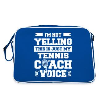 Je ne crie pas c’est juste mon entraîneur de tennis V - Sac Retro - bleu/blanc - Dos