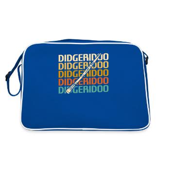 Retro Vintage Classic Didgeridoo Player Instrument - Retro Bag - blue/white - Back