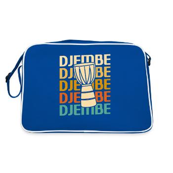 Retro Vintage Classic Djembe Player Instrument - Sac Retro - bleu/blanc - Dos