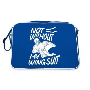 Pas sans ma Wingsuit Parachutiste de parachutisme - Sac Retro - bleu/blanc - Dos
