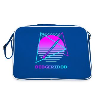 Retro Vintage Classic Didgeridoo Player Instrument - Retro Bag - blue/white - Back