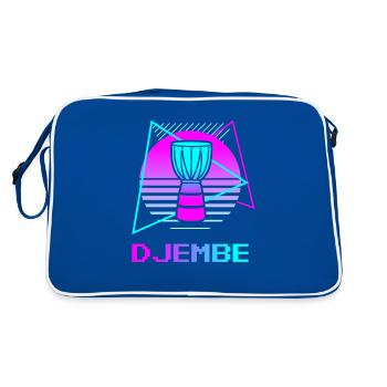 Retro Vintage Classic Djembe Player Instrument - Sac Retro - bleu/blanc - Dos