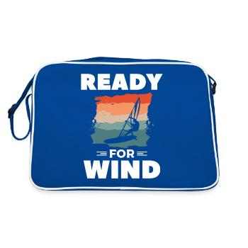 Retro Ready For Wind Windsurfing Windsurfer - Retro Bag - blue/white - Back