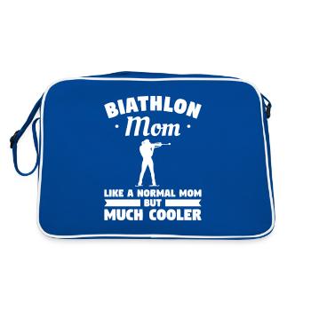 Maman biathlon comme une maman normale mais beaucoup plus cool Bia - Sac Retro - bleu/blanc - Dos