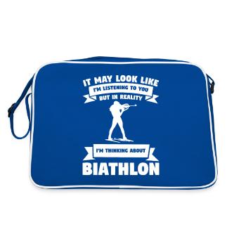On dirait peut-être que je t’écoute Biathlon Bia - Sac Retro - bleu/blanc - Dos