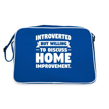 Introverti mais prêt à discuter des améliorations à la maison - Sac Retro - bleu/blanc - Dos