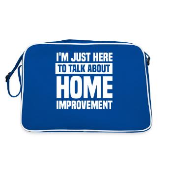 Je suis juste ici pour parler de la rénovation domiciliaire téléphone mobile - Sac Retro - bleu/blanc - Dos