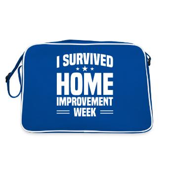 J’ai survécu à la semaine de l’amélioration de l’habitat Bricoleur - Sac Retro - bleu/blanc - Dos