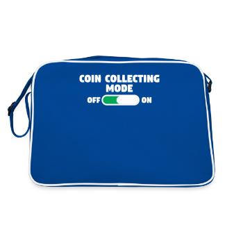 Coin Collecting Mode On Money Collector - Retro Bag - blue/white - Back