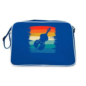 Retro Vintage Classic Cello Player Instrument - Retro Bag - blue/white - Back