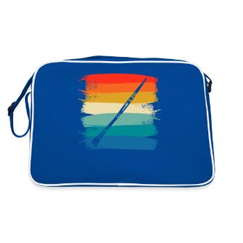 Retro Vintage Classic Didgeridoo Player Instrument - Retro Bag - blue/white - Back