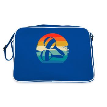 Retro Vintage Classic Maraca Player Instrument - Retro Bag - blue/white - Back