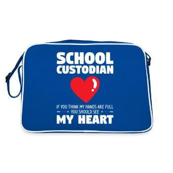 Gardien de l’école si vous pensez que mes mains sont pleines Oui - Sac Retro - bleu/blanc - Dos