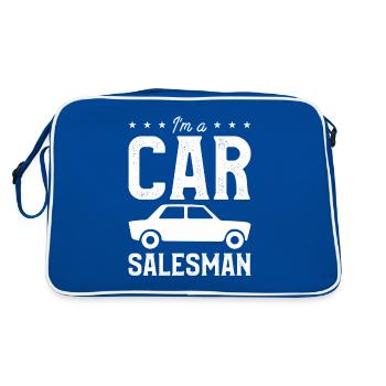 I'm A Car Salesman Car Dealer Auto Salesperson - Retro Bag - blue/white - Back