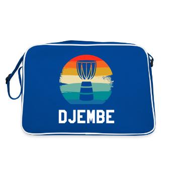 Retro Vintage Classic Djembe Player Instrument - Sac Retro - bleu/blanc - Dos