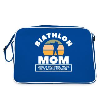Maman biathlon comme une maman normale mais beaucoup plus cool Bia - Sac Retro - bleu/blanc - Dos