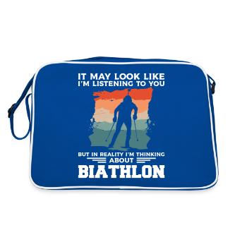 On dirait peut-être que je t’écoute Biathlon Bia - Sac Retro - bleu/blanc - Dos