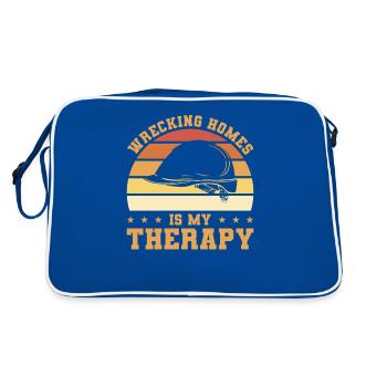 Wrecking Homes Is My Therapy Home Improvement Hand - Retro Bag - blue/white - Back