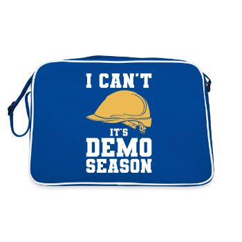 I Can’t It’s Demo Season Home Improvement Handyman - Sac Retro - bleu/blanc - Dos