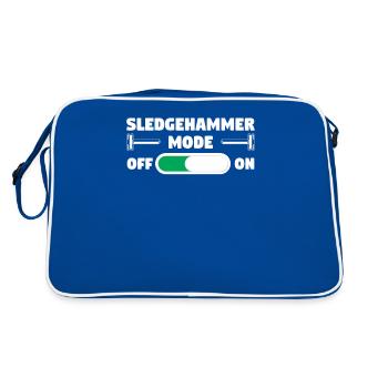 Sledgehammer Mode On Home Improvement Handyman - Retro Bag - blue/white - Back