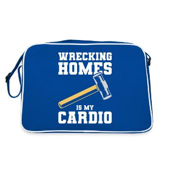 Détruire des maisons est mon amélioration de la maison cardio - Sac Retro - bleu/blanc - Dos