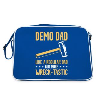 Demo Dad Like A Regular Dad But More Wreck-Tastic - Retro Bag - blue/white - Back